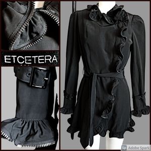 ❌SOLD Goth Punk Jacket Zipper Trim Ruffles Buckles